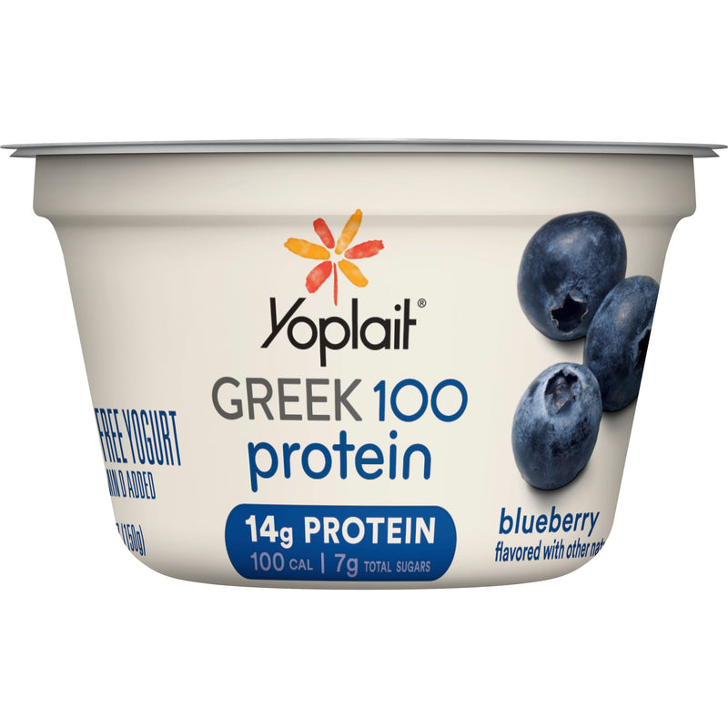 Yoplait® Greek Protein Yogurt Single Serve Cup Blueberry 5.3 Ounce Size - 12 Per Case.