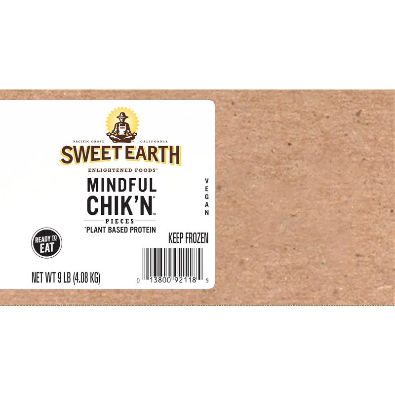 Sweet Earth Enlightened Foods Mindful Chik'n 9 Pound Each - 1 Per Case.