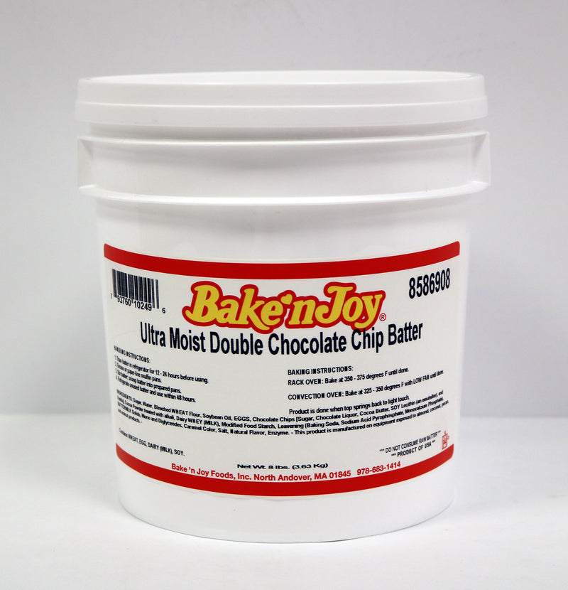 Bake'n Joy Double Chocolate Chip Muffin Batter 8 Pound Each - 2 Per Case.