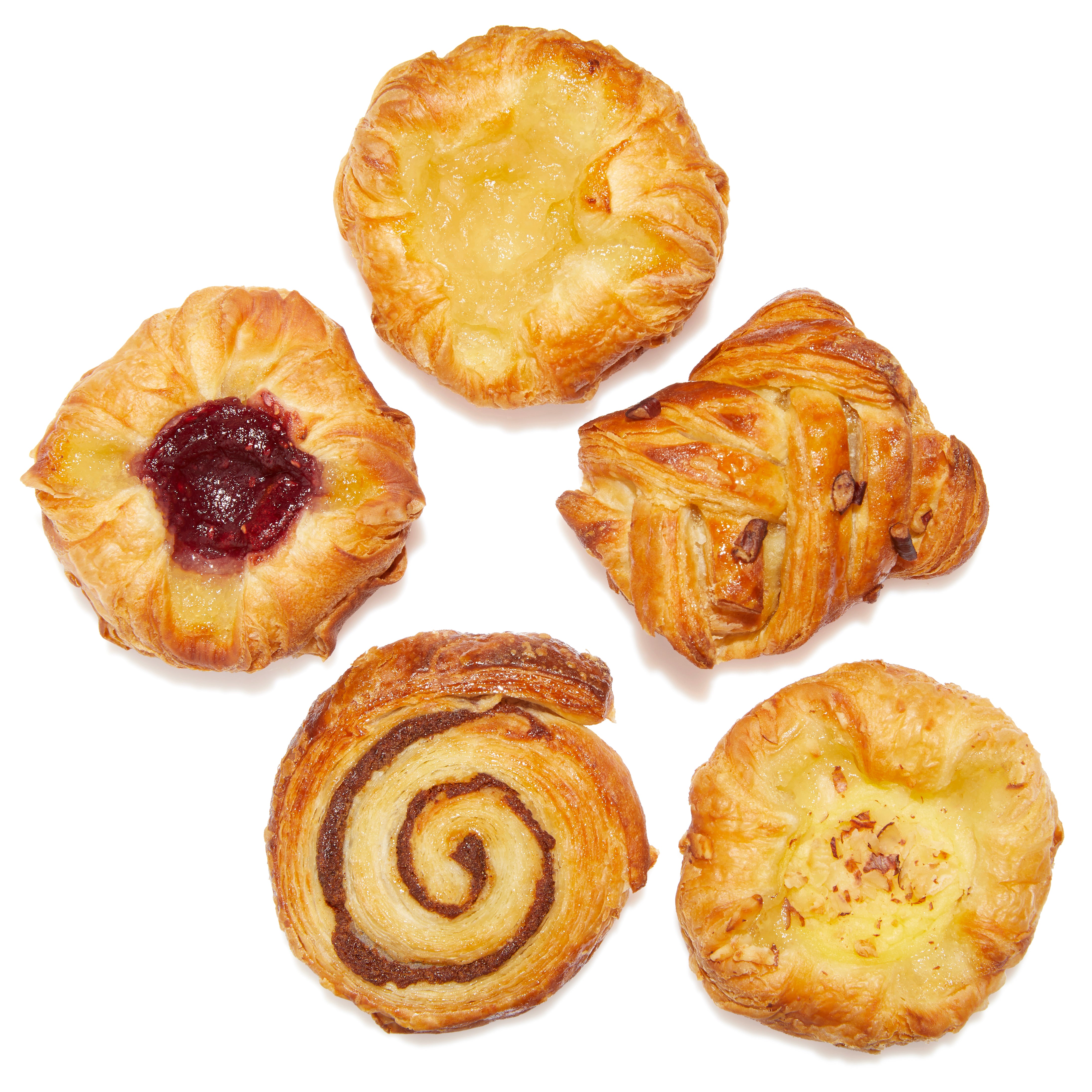 Assorted Mini Danish Pastry 1.48 Ounce Size - 120 Per Case.