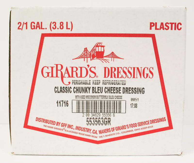 Girard's Classic Chunky Bleu Cheese Dressing, 1 Gallon- 2 Per Case.