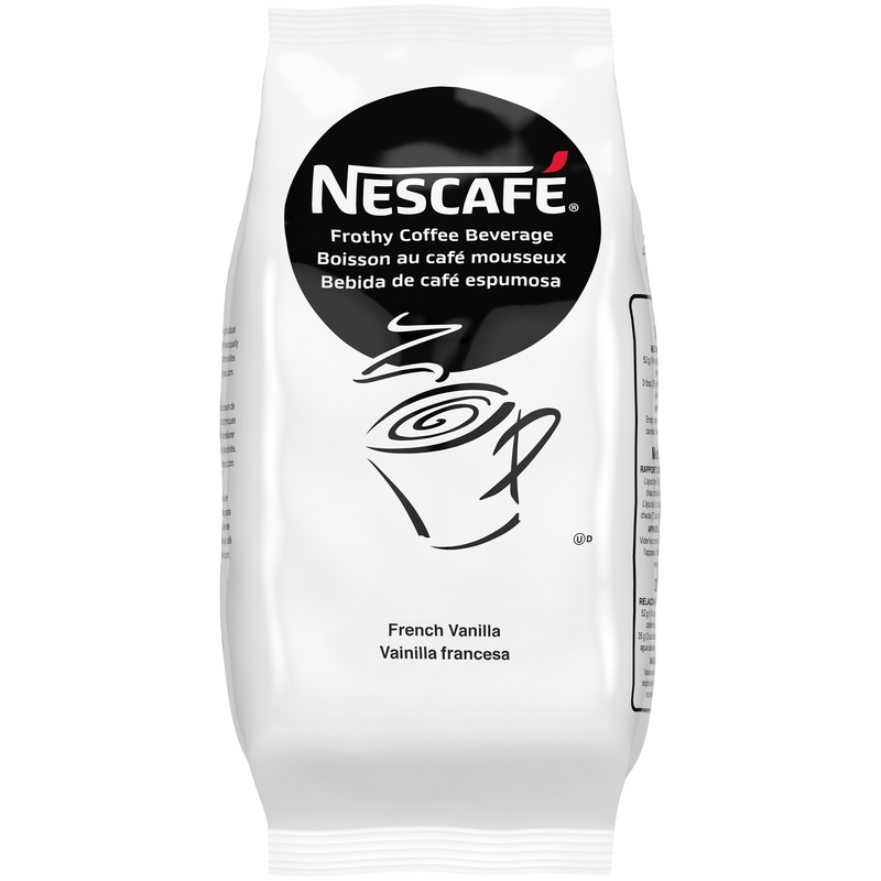Nescafe Frothy Coffee Beverage French Vanilla Flavor 2 Pound Each - 6 Per Case.