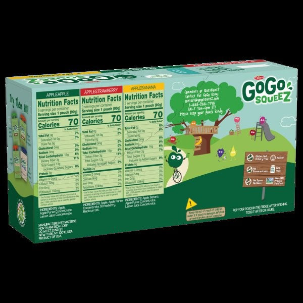 Gogo Variety Pack 12 Each - 6 Per Case.