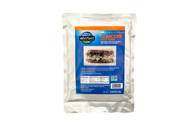 Wild Planet Foods Albacore Tuna With Sea Salt 43 Ounce Size - 6 Per Case.