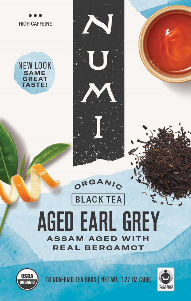 Numi Aged Earl Grey Black Tea 18 Count Packs - 6 Per Case.