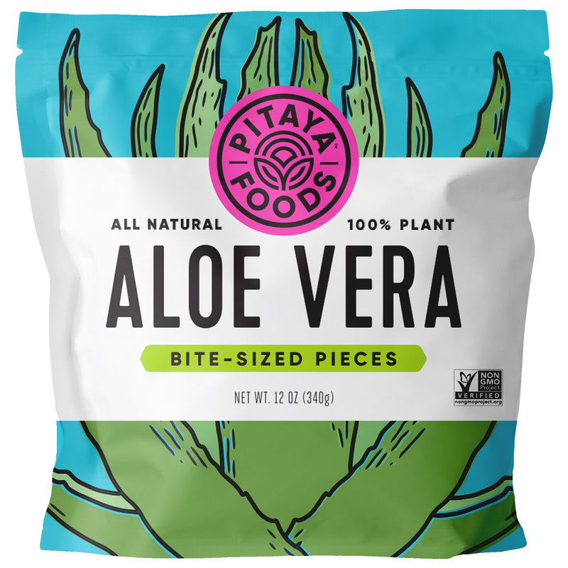 Pitaya Plus Frozen Aloe Vera Pieces 12 Ounce Size - 8 Per Case.