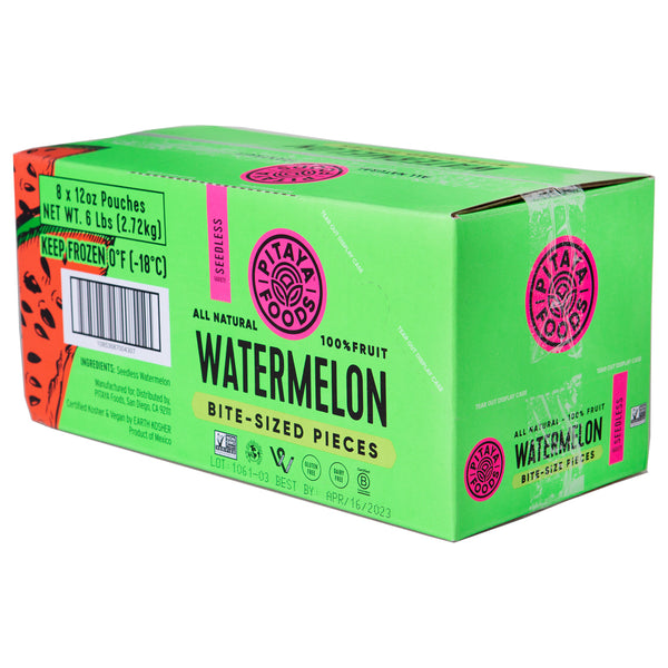 Pitaya Plus Seedless Watermelon Cubes 12 Ounce Size - 8 Per Case.
