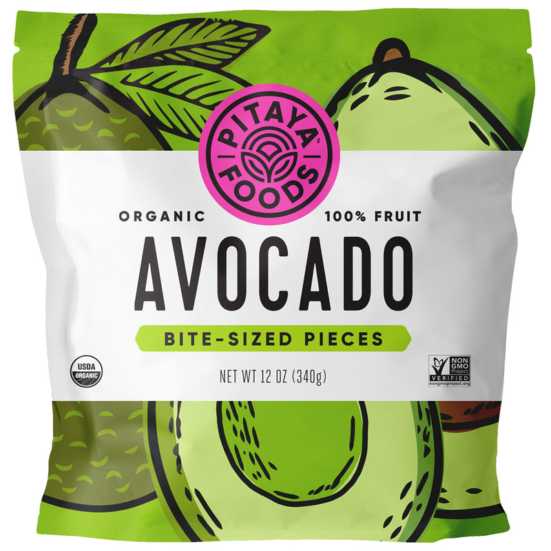 Pitaya Plus Organic Avocado Pieces 12 Ounce Size - 8 Per Case.