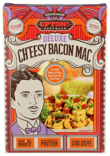 Upton's Naturals Ch'eesy Bacon Macaroni 10.05 Ounce Size - 6 Per Case.