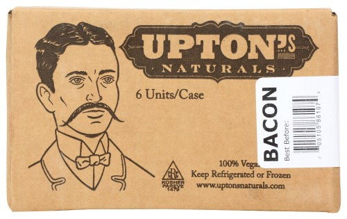 Upton's Naturals Bacon Seitan 5 Ounce Size - 6 Per Case.