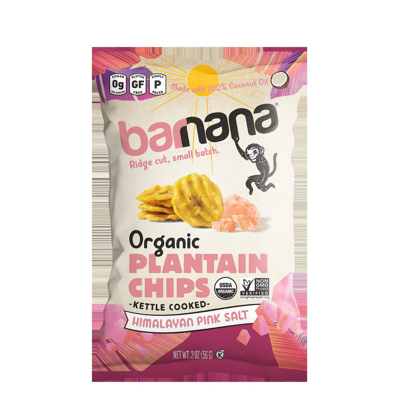 Barnana Himalayan Pink Sea Salt Plantain Chips 56 Grams Each - 6 Per Case.