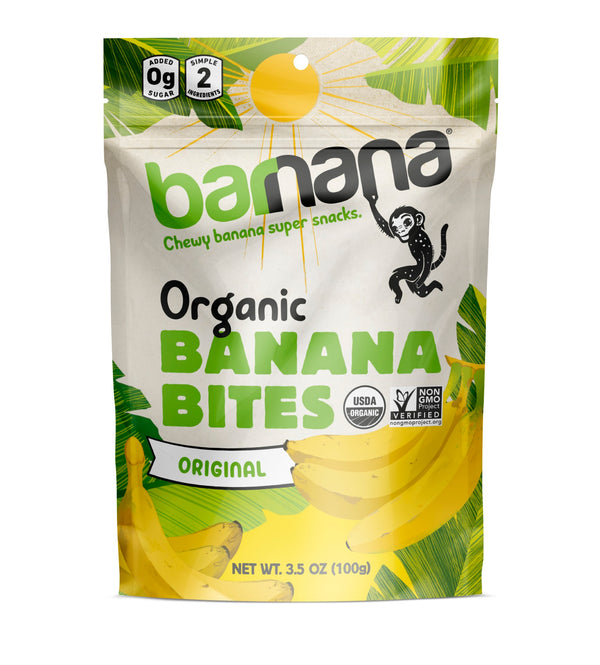 Barnana Original Banana Bites 3.5 Ounce Size - 12 Per Case.