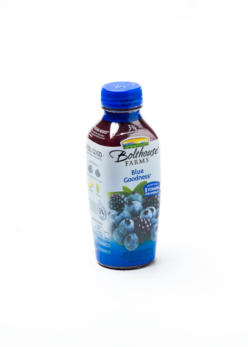 Blue Goodness ML Refrigerated Chilled Super Premium Juice Smoothiebeverage 15.2 Fluid Ounce - 6 Per Case.