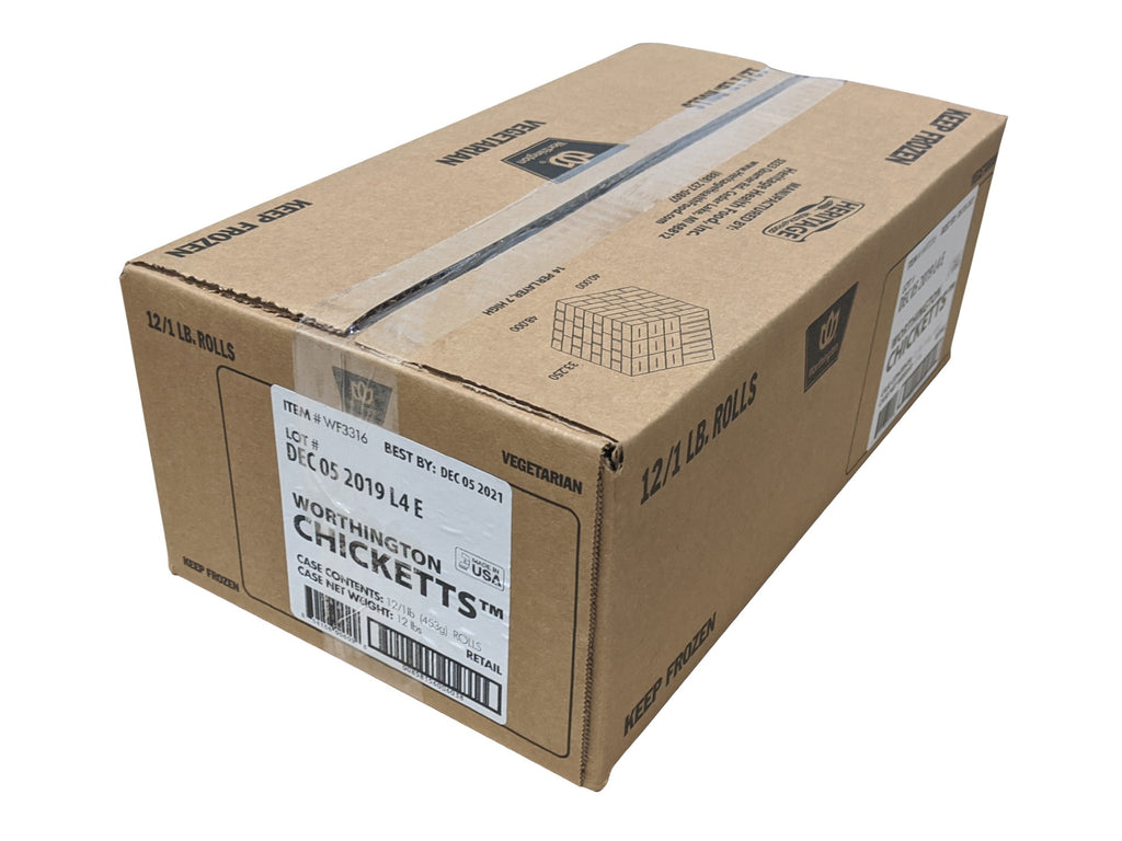 Worthington Chickettes Chicken Roll Plant Based 12-1 Pound Kosher; Veg