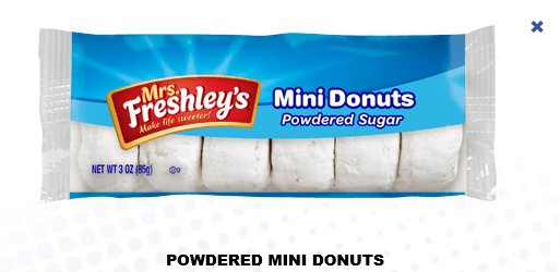 Msfs Chp Sugar Mini Donuts 3 Ounce Size - 72 Per Case.
