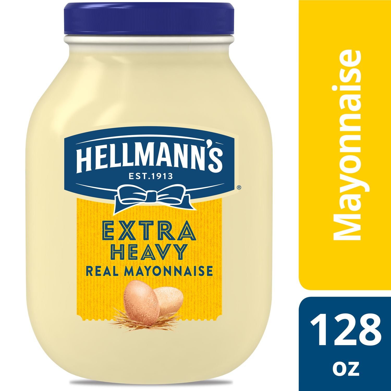 Hellmann's Mayonnaise Extra Heavy Mayonnaise Made With Cage Free Eggs Ga 1 Gallon - 4 Per Case.