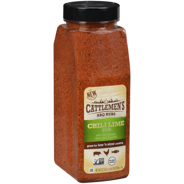 Cattleman Chili Lime Rub 22.75 Ounce Size - 6 Per Case.
