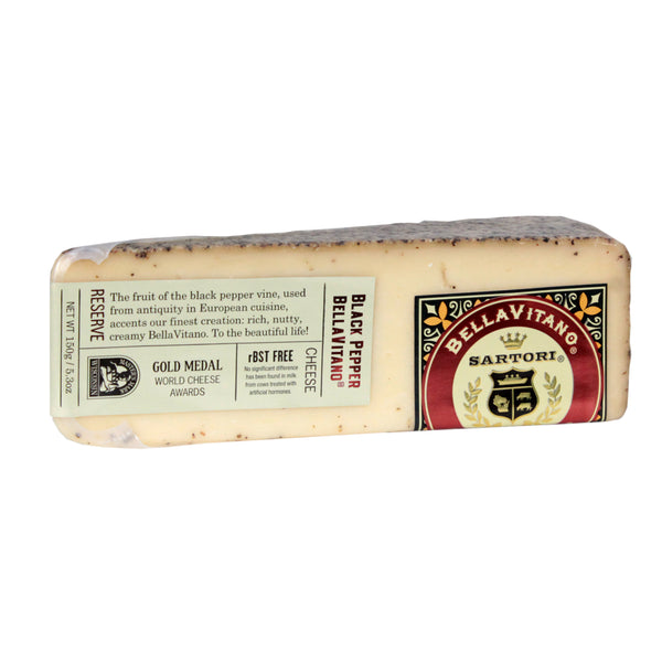 Cheese Bellavitano Black Pepper Wedge 5.3 Ounce Size - 12 Per Case.