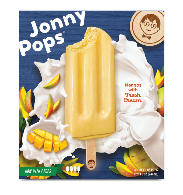 Jonnypops Smoothie Pops Mango & Cream 4 Each - 6 Per Case.