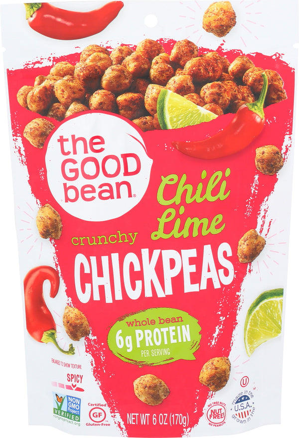 The Good Bean Chickpeas Smokey Chili Lime 6 Ounce Size - 6 Per Case.