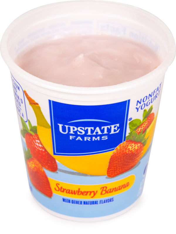 Upstate Farms Nonfat Strawberrybanana Blended Yogurt 8 Ounce Size - 12 Per Case.