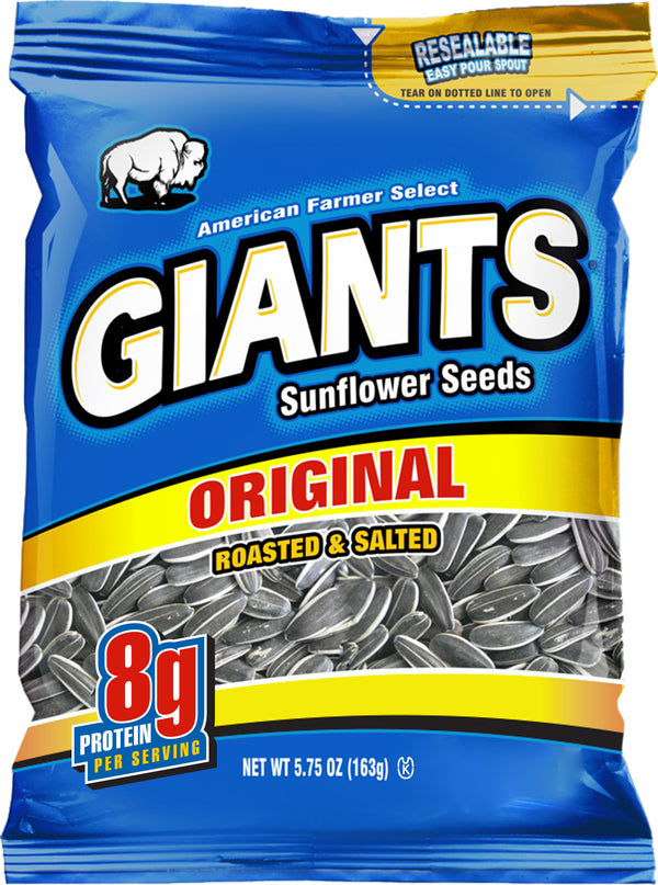 Giant Snack Inc Giants Original Roasted & Salted Seeds 5.75 Ounce Size - 12 Per Case.