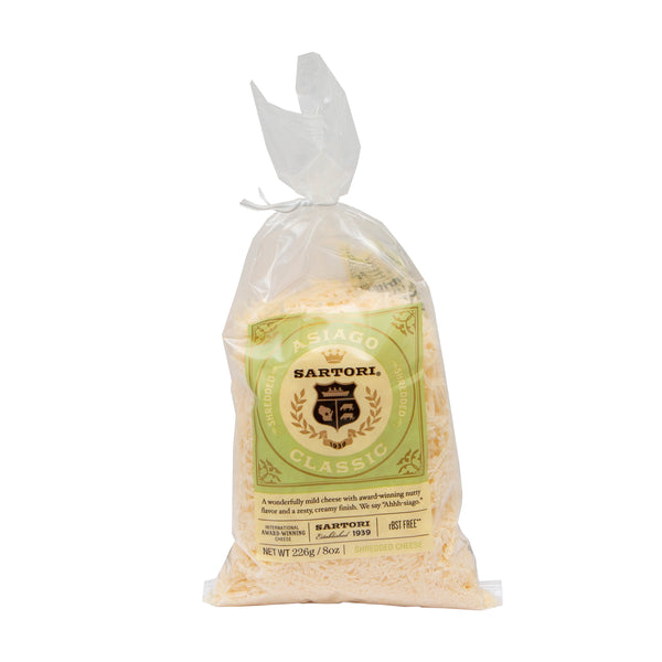 Asiago Cheese Bag Shredded 7 Ounce Size - 16 Per Case.