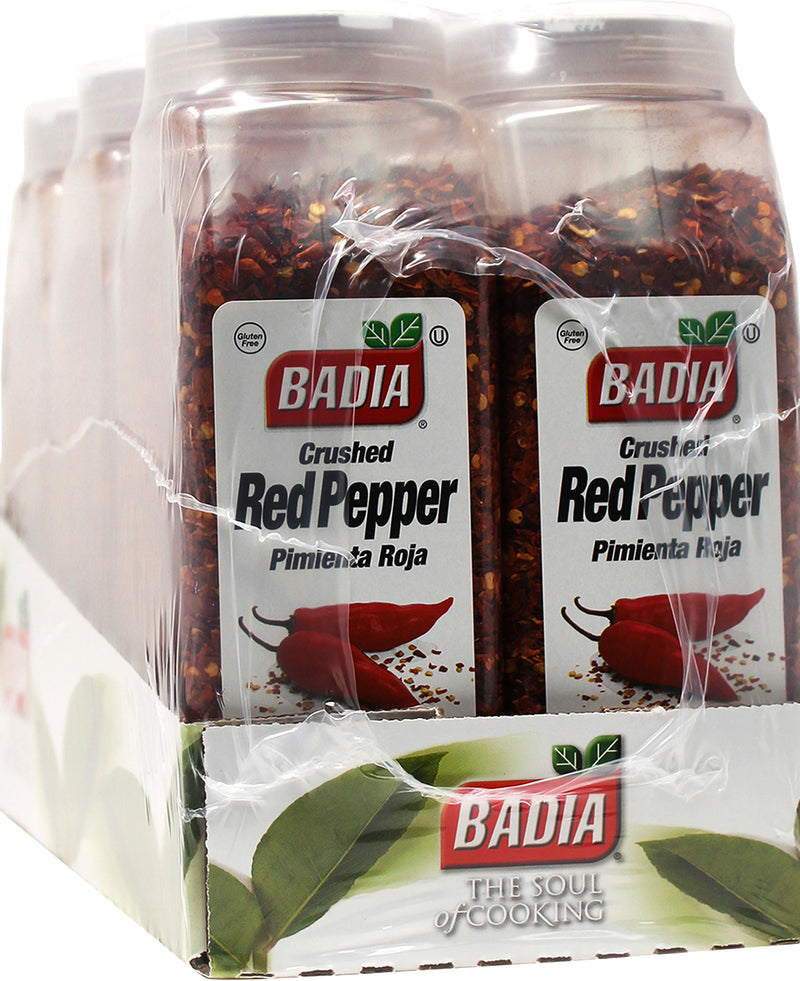 Badia Pepper Red Crushed 12 Ounce Size - 6 Per Case.