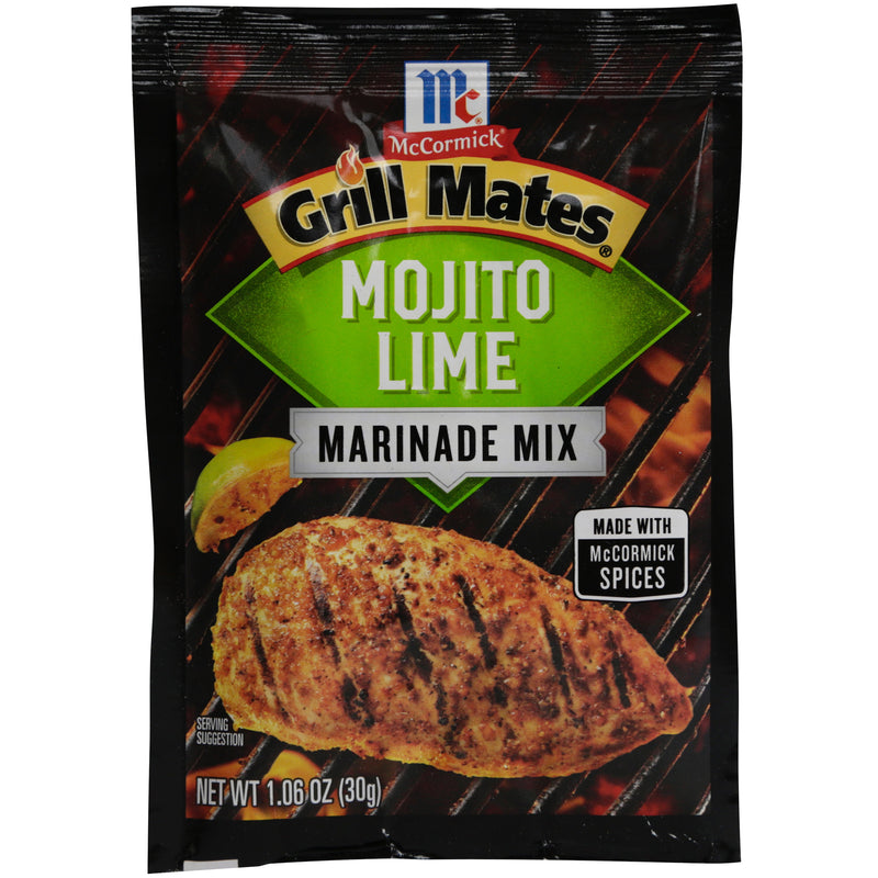 Mccormick Grill Mates Mojito Lime Marinade 1.06 Ounce Size - 12 Per Case.