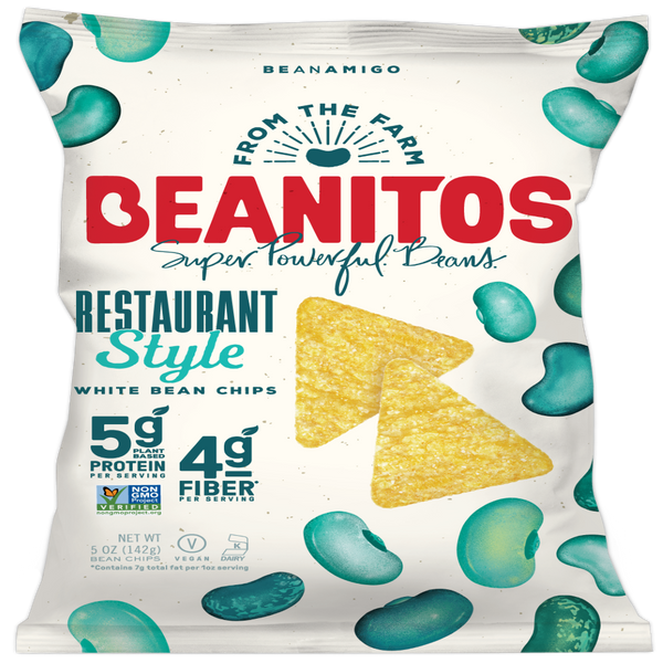 Beanitos Classic Bean Chips Restaurant Style White Bean 1 Each - 6 Per Case.
