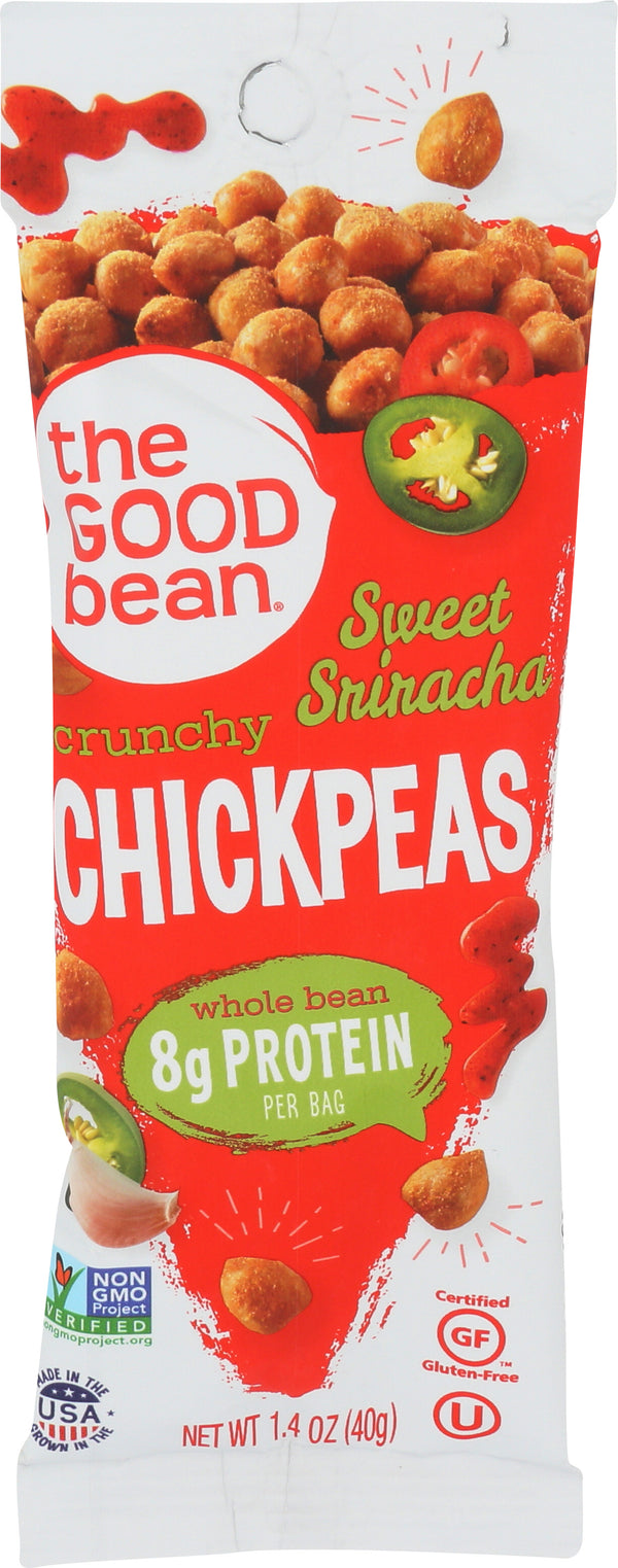 The Good Bean Chickpeas Sriracha Sweet 1.4 Ounce Size - 50 Per Case.