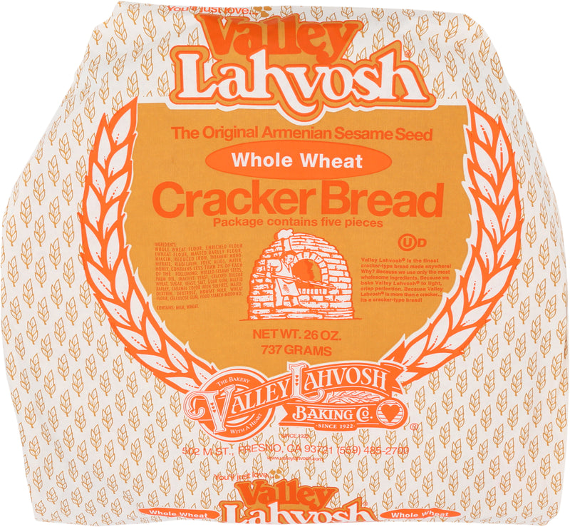 Crackerbread 5" Round Cracked Wheat 26 Ounce Size - 5 Per Case.