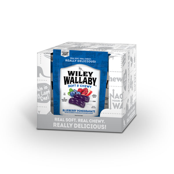 Wiley Wallaby Blueberry Pomegranate Liquorice 10 Ounce Size - 10 Per Case.