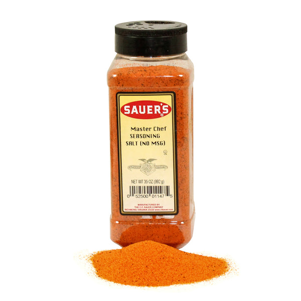 Sauer Master Chef No Msg Seasoning Salt 35 Ounce Size - 6 Per Case.