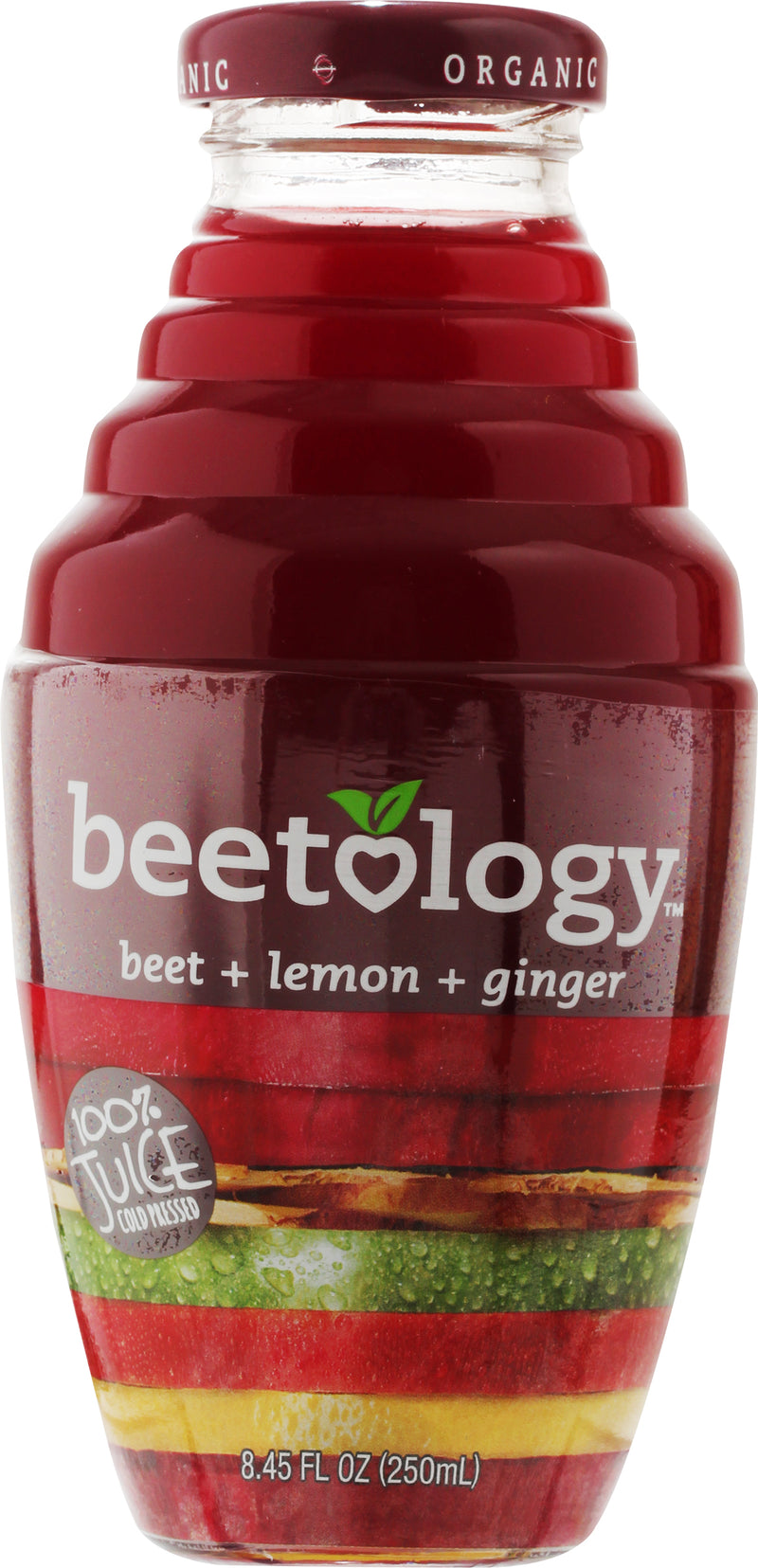 Beetology Juice Beet Lemon & Ginger 8.45 Ounce Size - 6 Per Case.