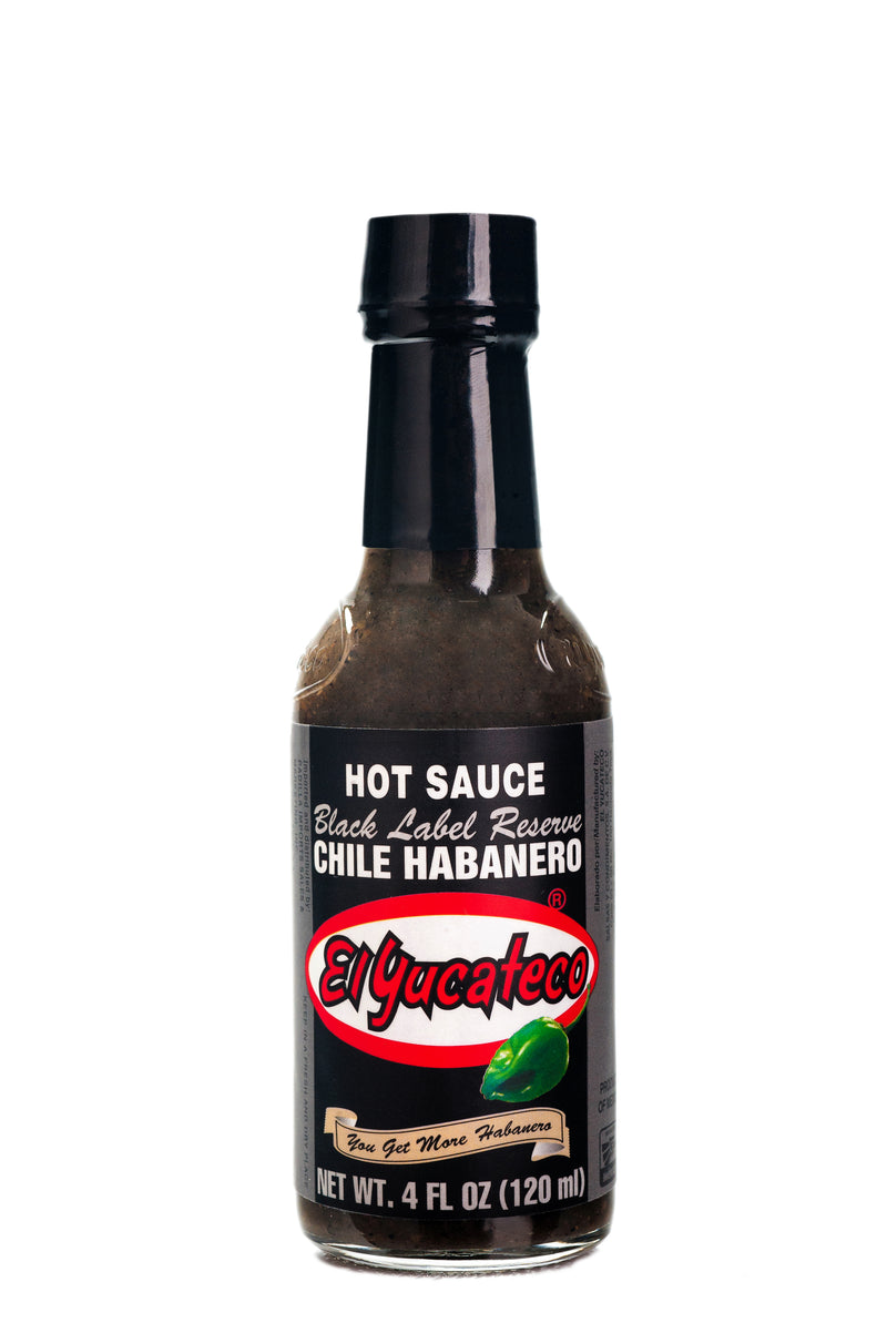El Yucateco Black Label Habanero Hot Sauce 1 Each - 12 Per Case.