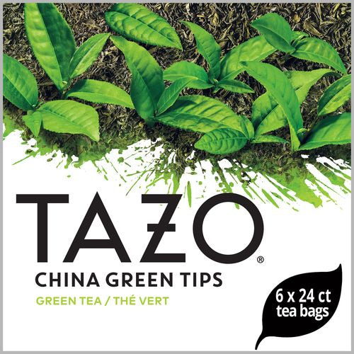 Tazo Tea Bags China Green Tips 24 Count Packs - 6 Per Case.