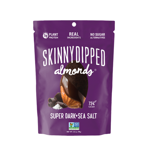 Skinny Dipped Almonds Dark Chocolate Sea Salt Almonds 3.5 Ounce Size - 10 Per Case.