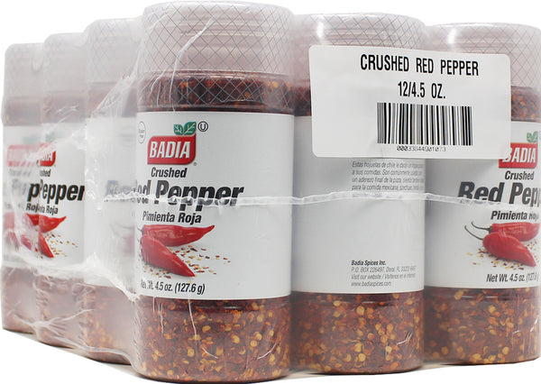 Badia Crushed Red Peppers 4.5 Ounce Size - 12 Per Case.