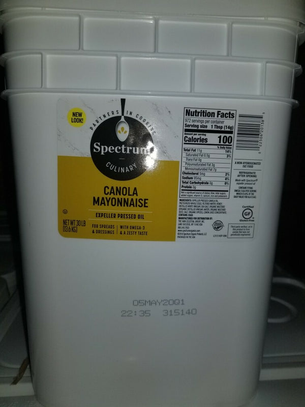 Spectrum Natural Canola Mayonnaise Pound 1 Each - 1 Per Case.