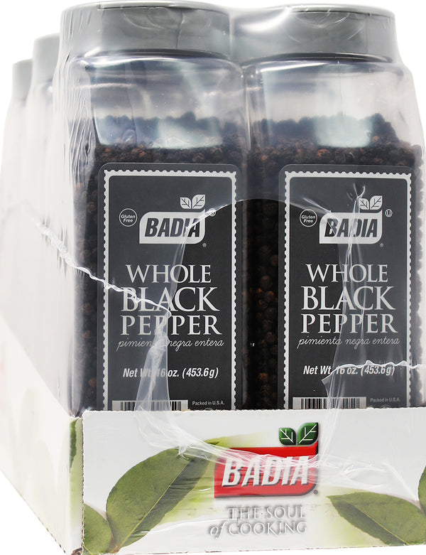 Badia Pepper Black Whole 16 Ounce Size - 6 Per Case.