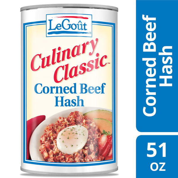 Legout Meals Corned Beef Hash 51 Ounce Size - 12 Per Case.