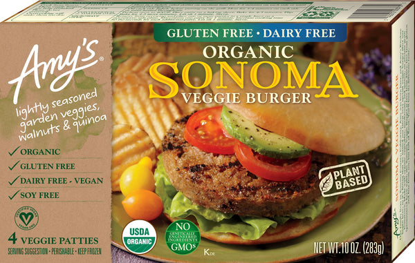 Sonoma Veggie Burger 10 Ounce Size - 12 Per Case.