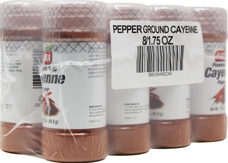 Badia Pepper Ground Cayenne 1.75 Ounce Size - 8 Per Case.