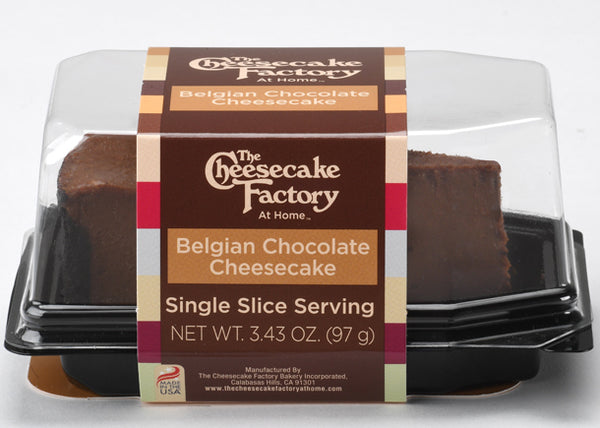Belgian Chocolate Cheesecake Single Slice 3.43 Ounce Size - 12 Per Case.