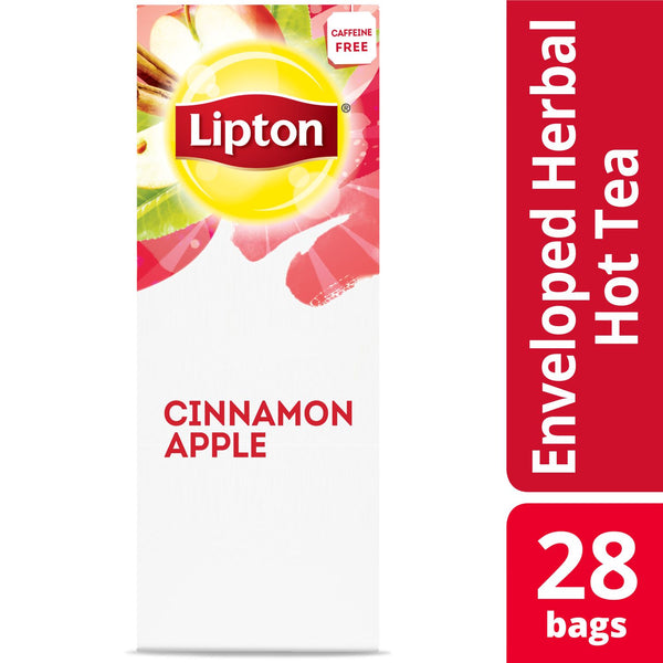 Lipton Tea Herbal Tea Cinnamon Apple 28 Count Packs - 6 Per Case.