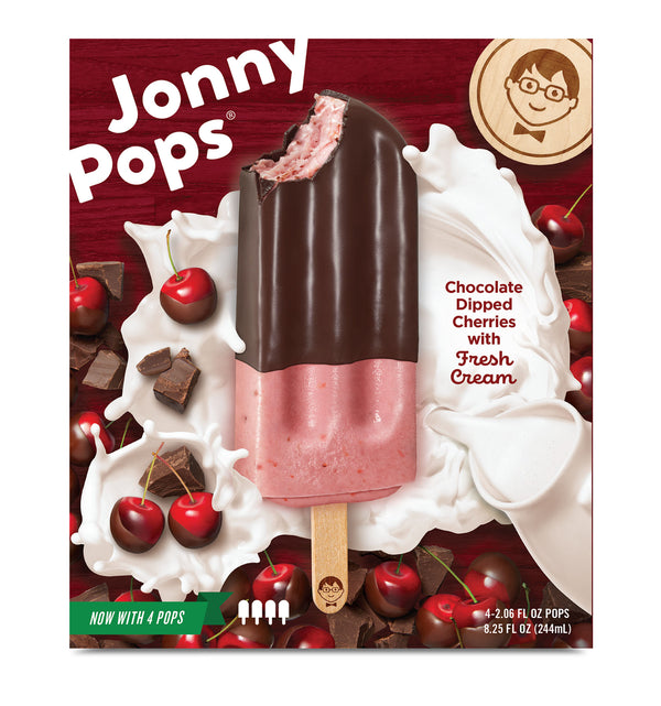 Jonnypops Smoothie Pops Cherry Chocolate Andcream 4 Each - 6 Per Case.