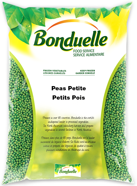 Bonduelle Petite Peas 4.4 Pound Each - 4 Per Case.