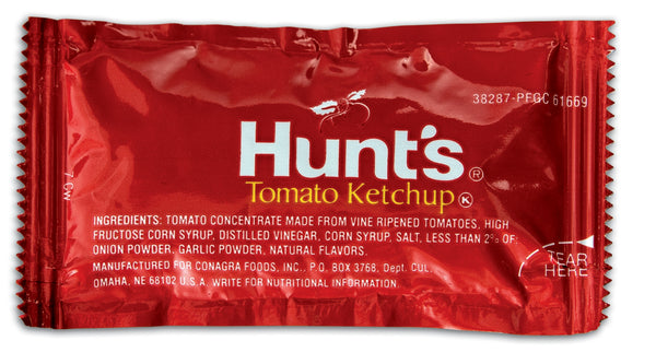 Hunt's Tomato Ketchup Portion Control Packets 9 Grams Each - 20 Pound Per Case.