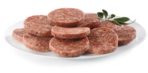 Odoms Tennessee Pridewhole Hog Fresh Sliced 4" Sausage Patties Mild 3.2 Ounce Size - 60 Per Case.